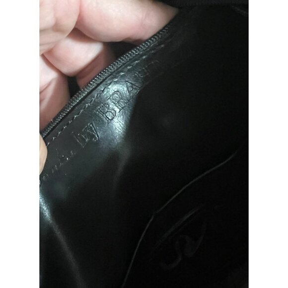 Vintage Brahmin Croc Embossed Leather Crossbody Bag Black‎ & Brown - Picture 12 of 13